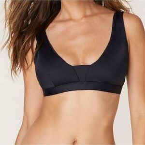 Andie Tahiti Swim Top Black Size Large NWT Eco